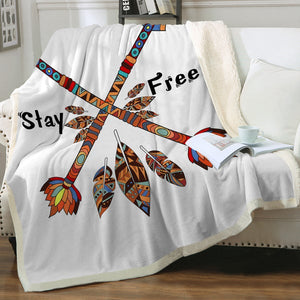 Colorful Double Arrows SWMT3356 Soft Sherpa Blanket