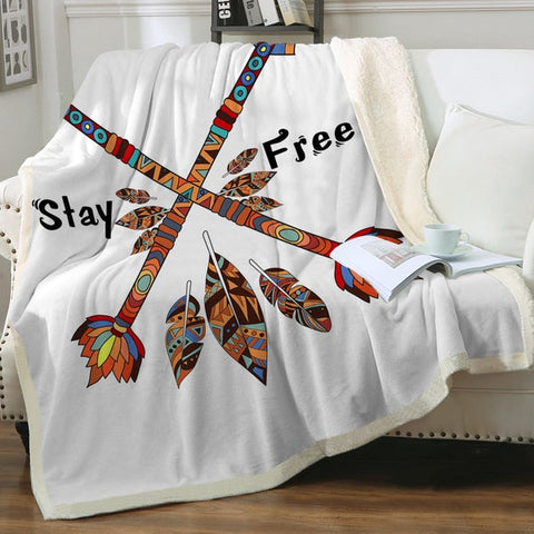 Image of Colorful Double Arrows SWMT3356 Soft Sherpa Blanket