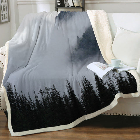 Image of Foggy Mountain Sherpa Fleece Blanket