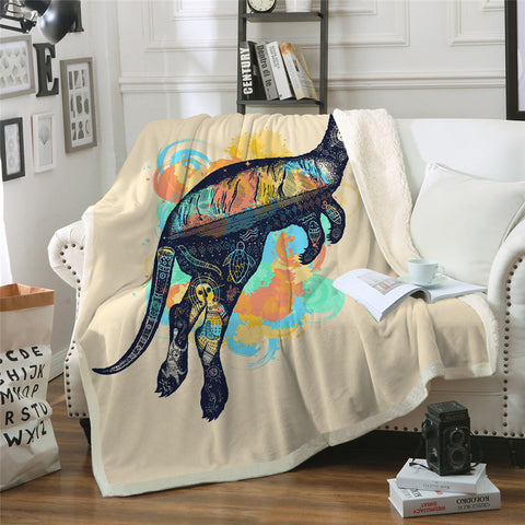 Image of Kangoroo Sherpa Fleece Blanket - Beddingify