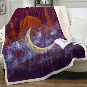 Moon Castle Sherpa Fleece Blanket