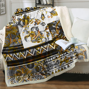 Luxury Patchwork Sherpa Fleece Blanket