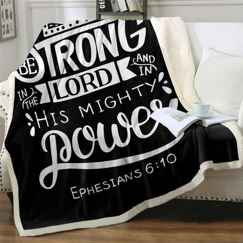 Image of Believe In God Sherpa Fleece Blanket