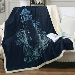 Lighthouse SWMT2393 Sherpa Fleece Blanket