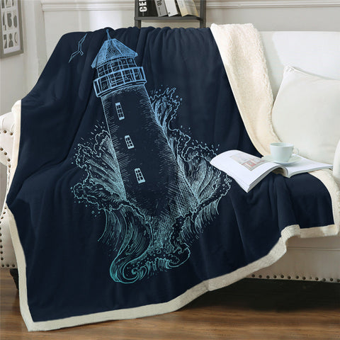 Image of Lighthouse SWMT2393 Sherpa Fleece Blanket