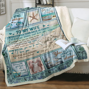 To My Wife I Wish I Could Turn Back The Block SWMT9808 Fleece Blanket