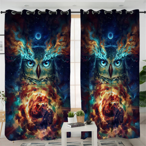 Image of Holly Owl 2 Panel Curtains