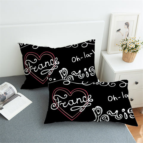 Image of Paris Themed Pillowcase