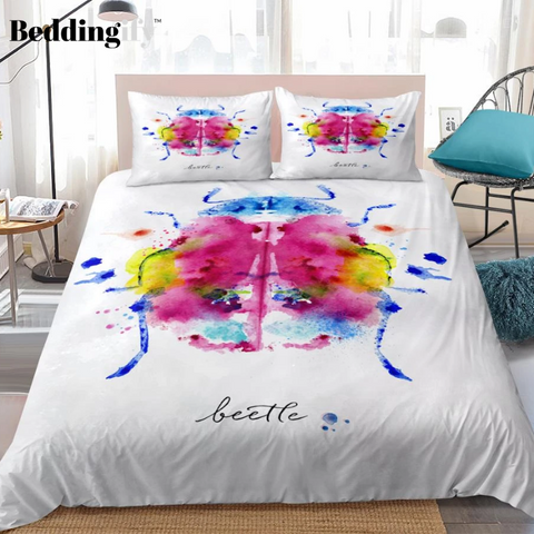 Image of Color Beetle Halo Patterns Bedding Set - Beddingify