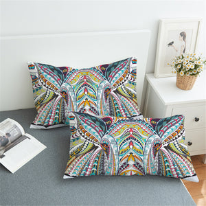 Geometric Pattern Elephant Pillowcase