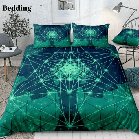 Image of Triangles Circules and Squares Bedding Set - Beddingify