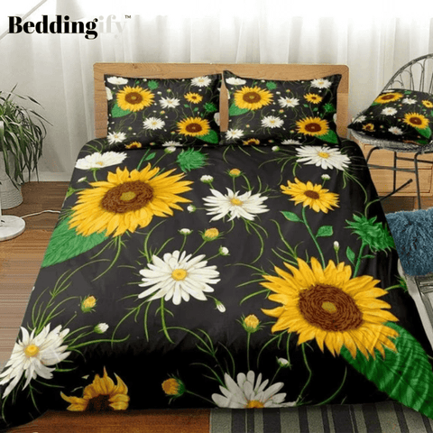 Image of Sunflower Background Bedding set - Beddingify