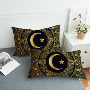 Moon&Star Mandala Motif Pillowcase