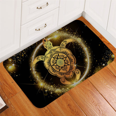 Image of Golden Shining Turtle Door Mat