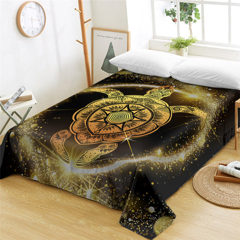 Image of Golden Turtle Radiant Flat Sheet 1 - Beddingify