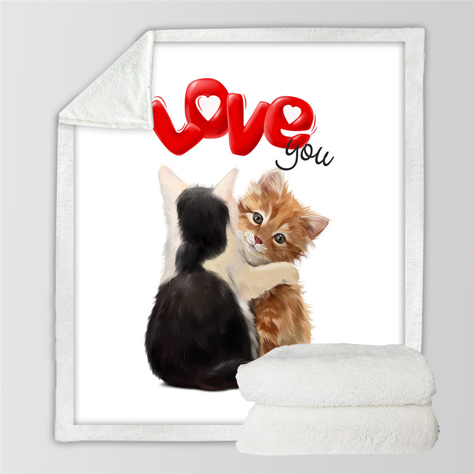 Love Of Cats Sherpa Fleece Blanket