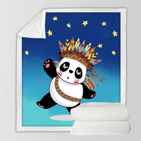 Image of Baby Cute Panda Sherpa Fleece Blanket - Beddingify