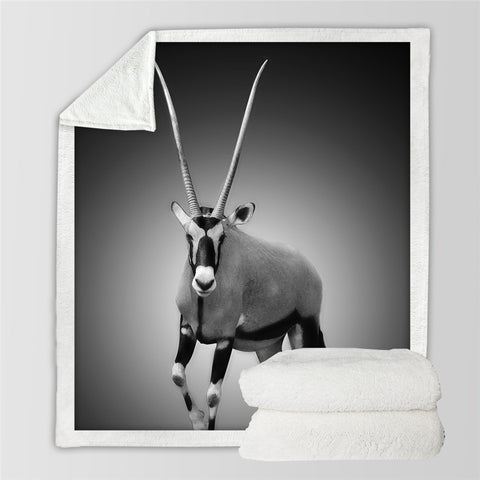 Image of Antelope Themed Sherpa Fleece Blanket