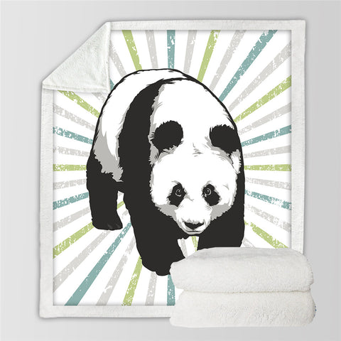 Image of Kid Panda Themed Sherpa Fleece Blanket