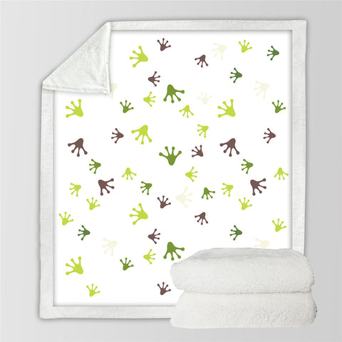 Image of Frog Love Sherpa Fleece Blanket - Beddingify