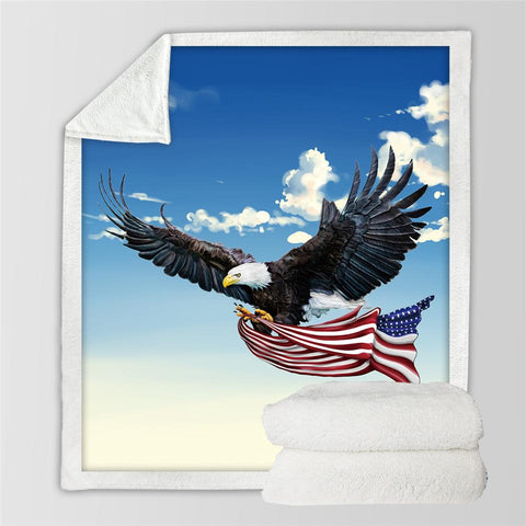 Image of American Eagle Sherpa Fleece Blanket - Copy