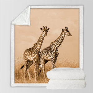 Twin Giraffes SWMT2865 Sherpa Fleece Blanket