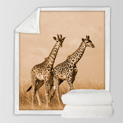 Image of Twin Giraffes SWMT2865 Sherpa Fleece Blanket