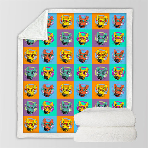 Image of Music Dog Sherpa Fleece Blanket