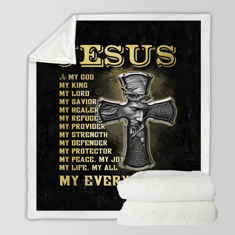 Image of JESUS My Everything SWMT9811 Fleece Blanket