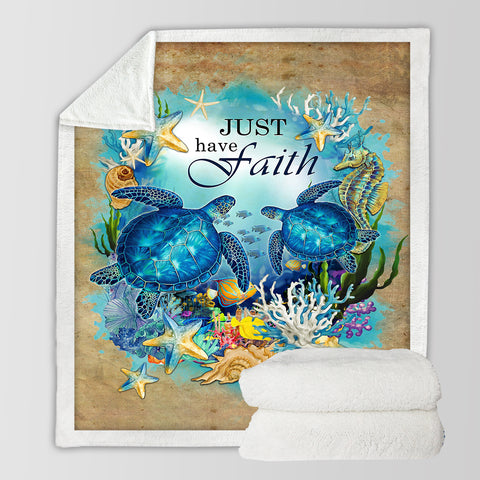 Image of Just Have Faith - Submarine Creatures SWMT9800 Fleece Blanket