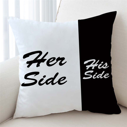 Image of Her Side His Side 70:30 Cushion Cover - Beddingify