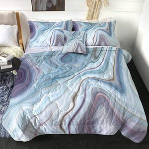 4 Pieces Abstract Color Flow Comforter Set - Beddingify