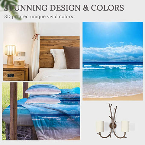 Image of 4 Pieces Sun Sand Sea Comforter Set - Beddingify