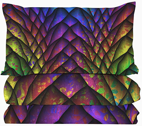 Image of 4 Pieces 3D Dragon Scales Comforter Set - Beddingify