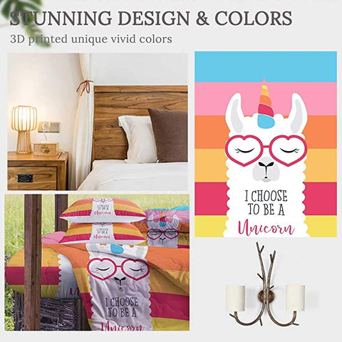 Image of 4 Pieces I Choose To Be A Unicorn Comforter Set - Beddingify