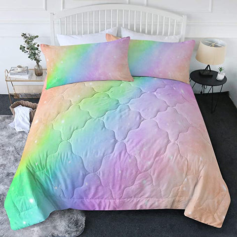 Image of 4 Pieces Rainbow Comforter Set - Beddingify