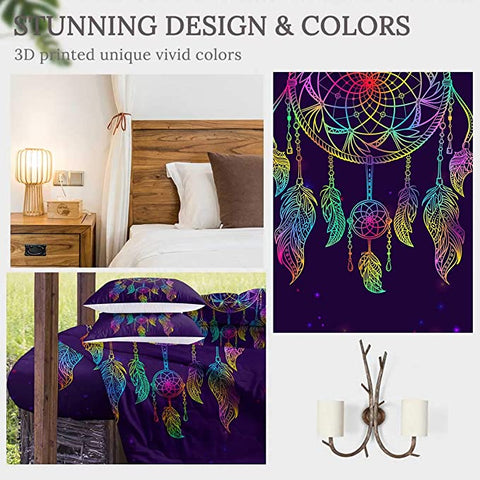 Image of 4 Pieces Faded Color Half Mandala Comforter Set - Beddingify