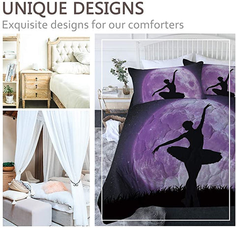 Image of 4 Pieces Luna Ballerina Comforter Set - Beddingify