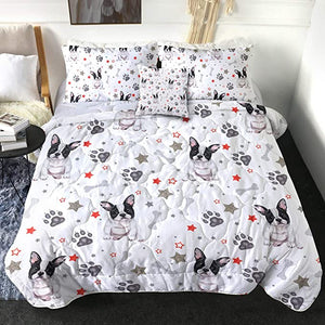 4 Pieces Dreamy Pug Comforter Set - Beddingify