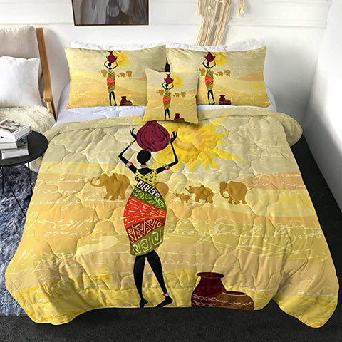 Image of 4 Pieces Dessert Marching Comforter Set - Beddingify