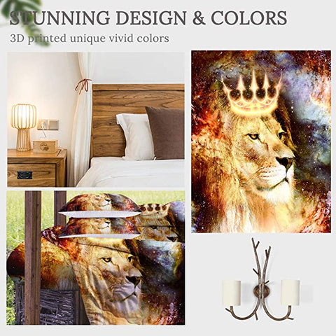 Image of 4 Pieces Holy Lion Comforter Set - Beddingify