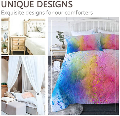 Image of 4 Pieces Color Dissolve Comforter Set - Beddingify