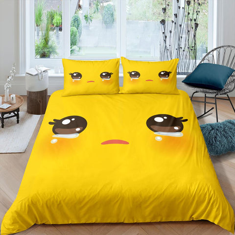 Image of Cute Emoji Bedding Set