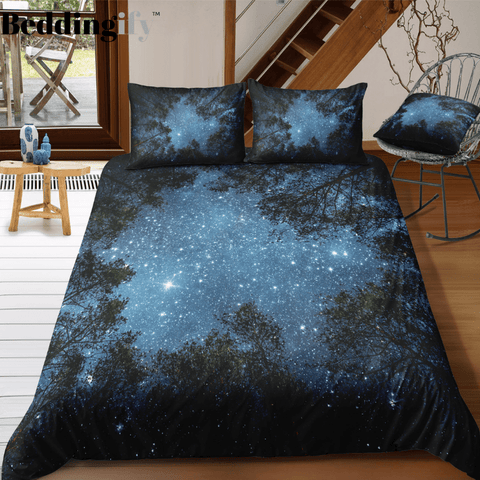 Image of Jungle Night Galaxy Bedding Set - Beddingify