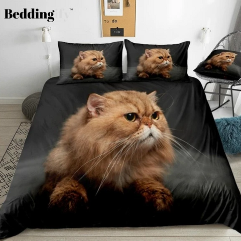 Image of Cute Gold Chinchilla Bedding Set - Beddingify