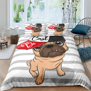 Be Cool Pug Bedding Set