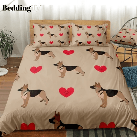 Image of Love Shepherd Dog Comforter Set - Beddingify