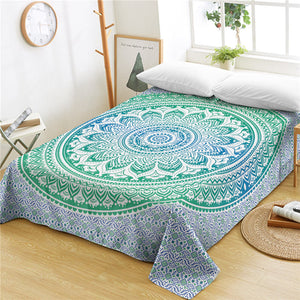 Green Aura Mandala Flat Sheet - Beddingify