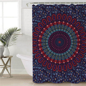 Deep Ocean Mandala Themed Shower Curtain