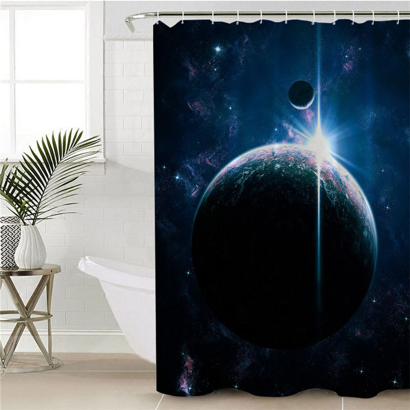 Orbiting Star Galaxy Shower Curtain